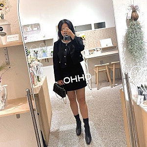 시에sie 조세핀트라우저 산드로자켓 띠어리가디건 디올가방벨트ㅣ스트레이트체형 ootd