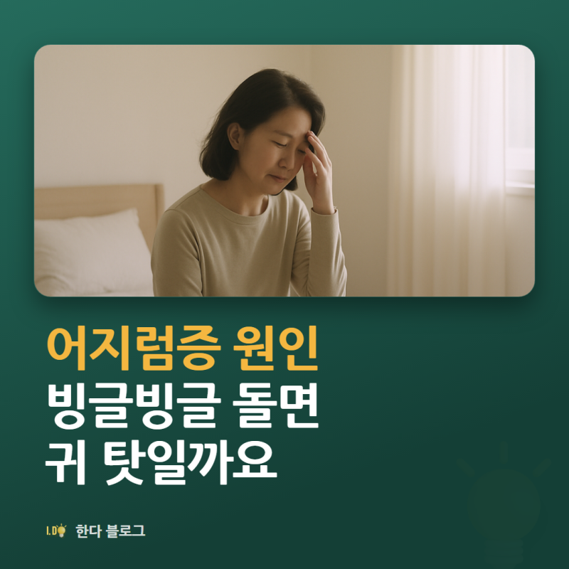 어지럼증 원인, 귀 문제인가요 뇌 문제인가요 (이석증·메니에르병 · 2026년)