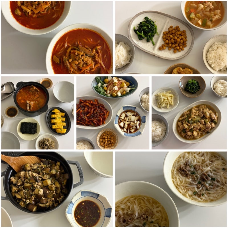 오늘 뭐먹지? 9월 다섯째주 집밥기록 / 주간 밥상, 저녁 메뉴 추천