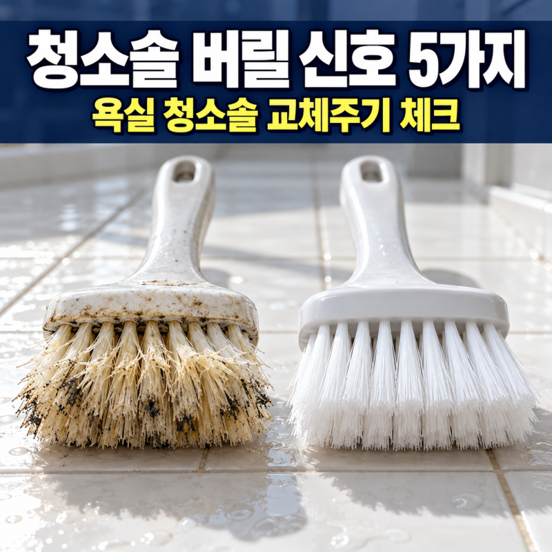 욕실 청소솔 교체주기, 3개월째 같은 솔로 닦고 계셨나요? 지금 버려야 할 신호 5가지