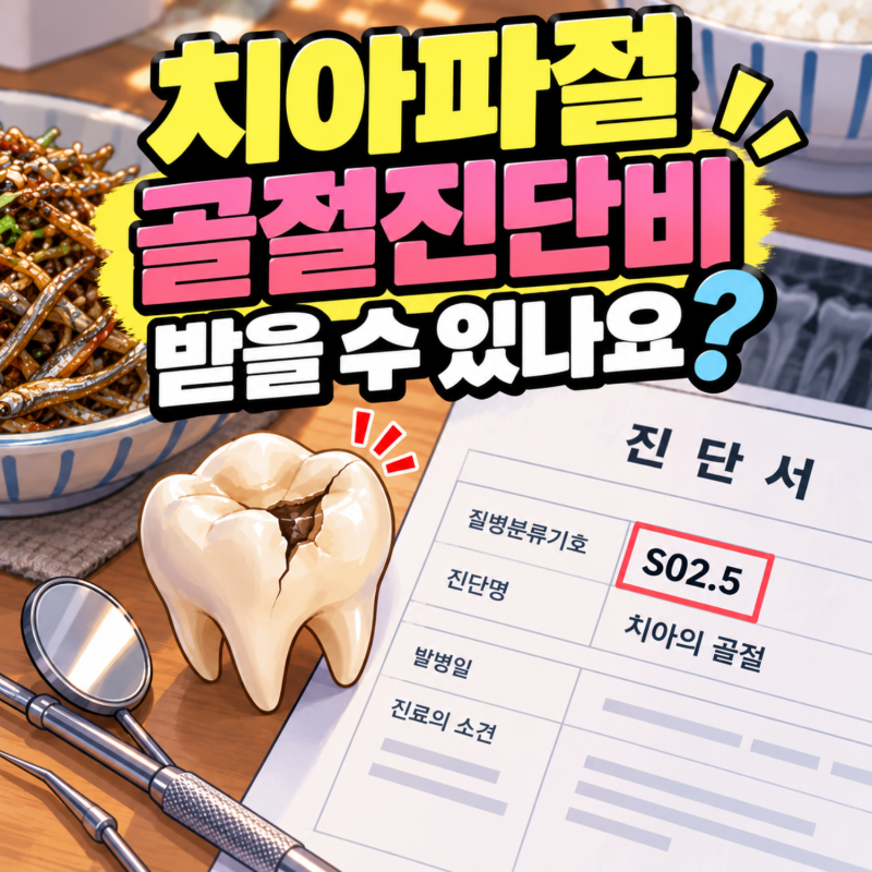 치아파절 골절진단비 받을 수 있나요? 멸치볶음 씹다 깨진 어금니 S02.5 보험금 받은 얘기