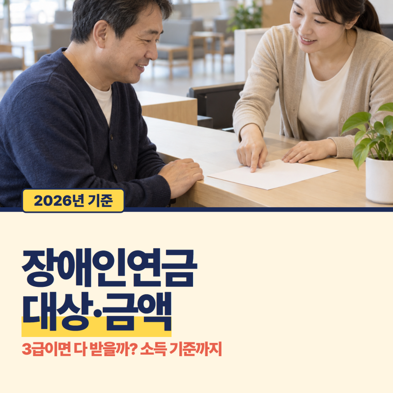 장애인연금 대상, 3급이면 다 받을까? 3급은 중복장애일 때만! 기초급여 월 34만 9,700원