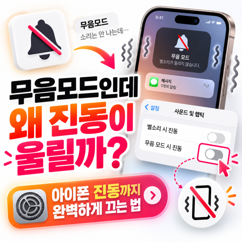 무음모드인데 왜 진동이 울릴까? 아이폰 진동까지 완벽하게 끄는 법