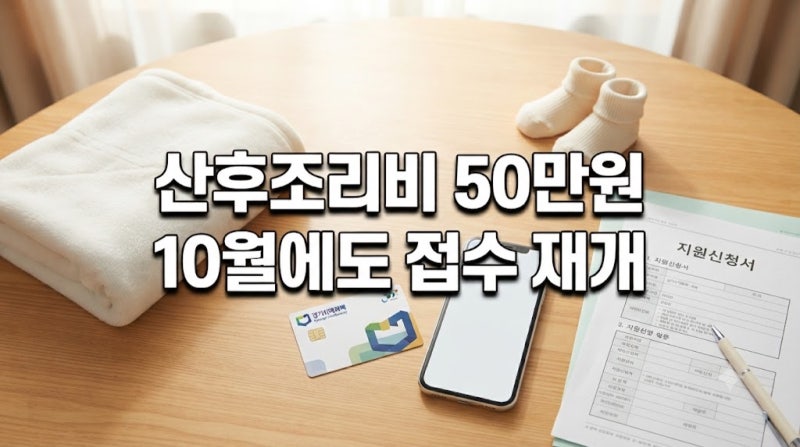 경기도 산후조리비 50만원 접수 재개, 자격·신청 총정리