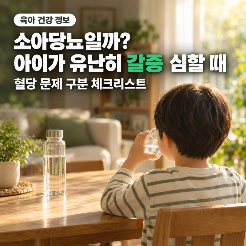 소아당뇨일까? 아이가 유난히 갈증 심할 때 혈당 문제인지 구분하는 체크리스트