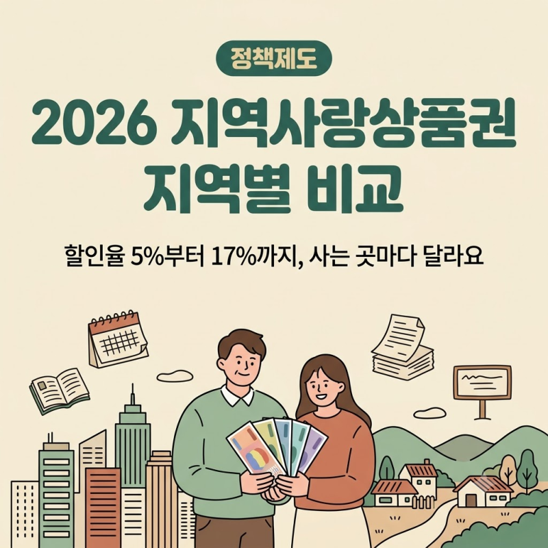 2026 지역사랑상품권 할인율·구매 한도 지역별 정리: 수도권·비수도권·인구감소지역은 얼마....
