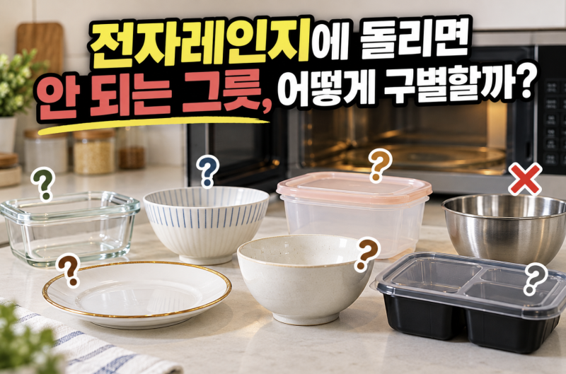 전자레인지에 돌리면 안 되는 그릇, 어떻게 구별할까?