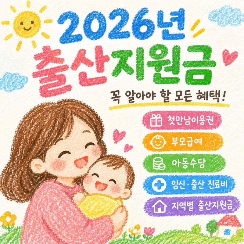 2026년 출산지원금 총정리｜첫만남이용권·부모급여·아동수당까지 한눈에