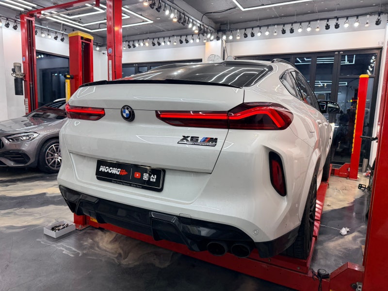 BMW X6M G06 컴페티션 배기 튜닝, 중통 직관+RWM 가변 모듈로 사운드 제대로 살리기