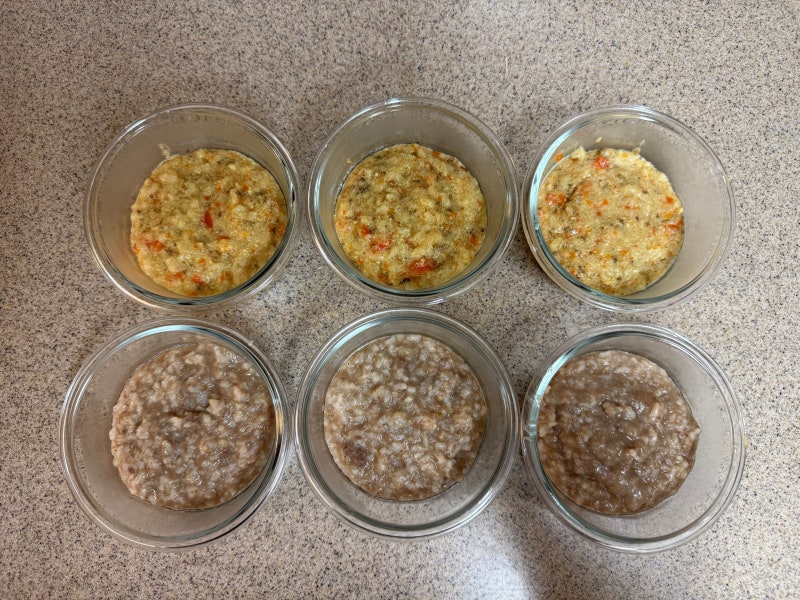 [중기이유식] 소고기 콜리플라워 감자 / 닭고기 비트 당근 죽 (감칠맛 재료 + 마켓컬리 큐브 ....