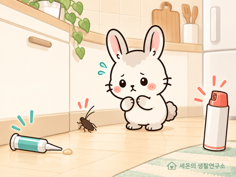 바퀴벌레 겔 베이트와 스프레이, 언제 쓸까요?