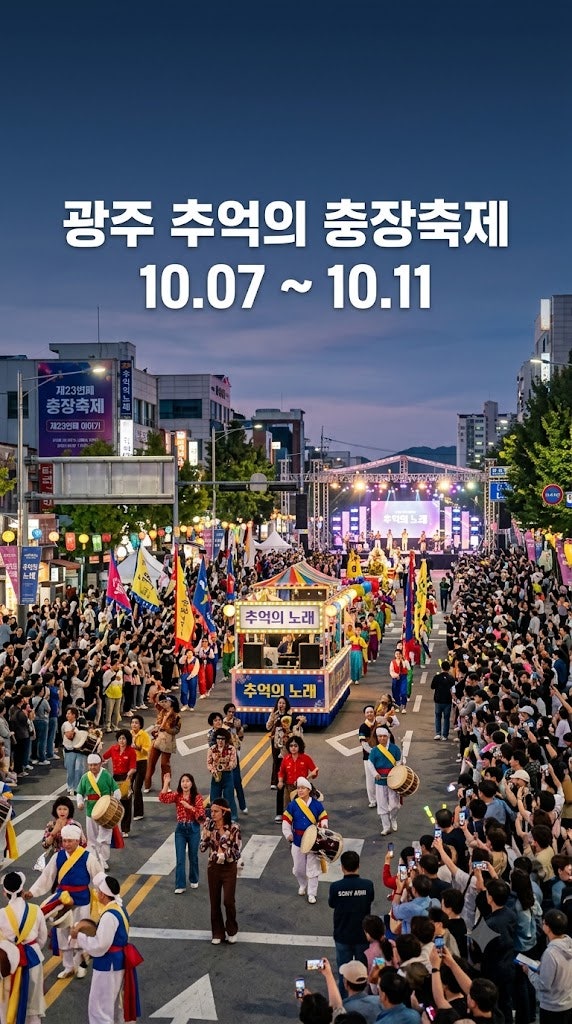 광주 추억의 충장축제 일정 주차 팁과 금남로 퍼레이드 먹거리 즐기기