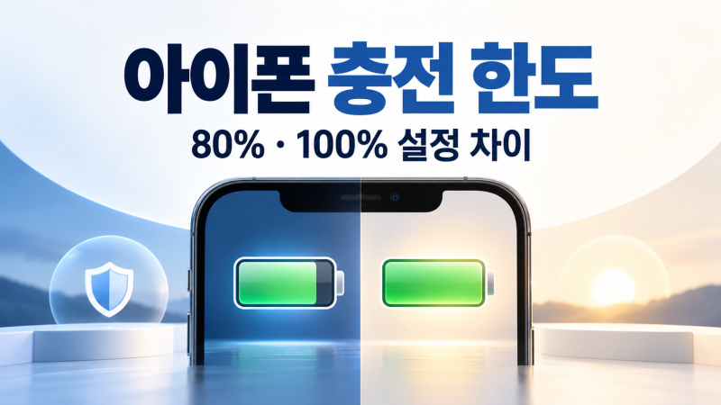 아이폰 충전 한도 80% 설정｜최적화 충전과 차이·100% 충전법