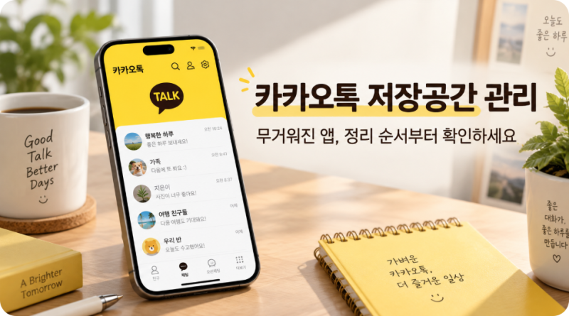 카카오톡 저장공간 정리 5단계, 대화내용 유지하며 용량 줄이기