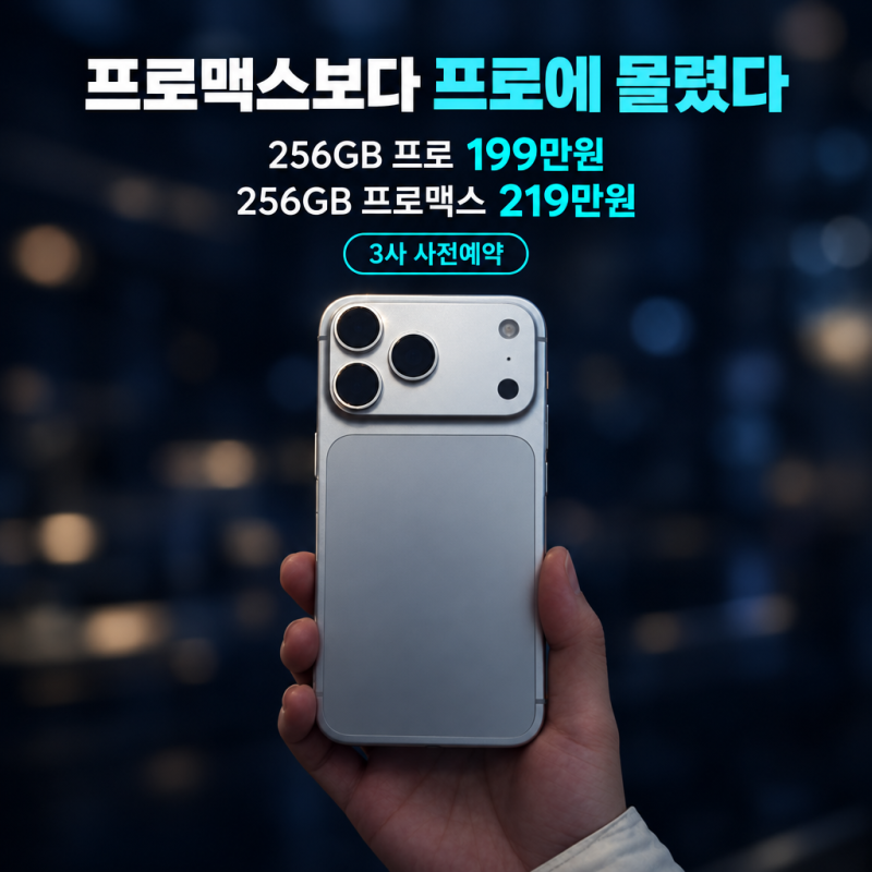 "프로맥스보다 프로에 몰렸다는데" 아이폰 18 사전예약의 비밀