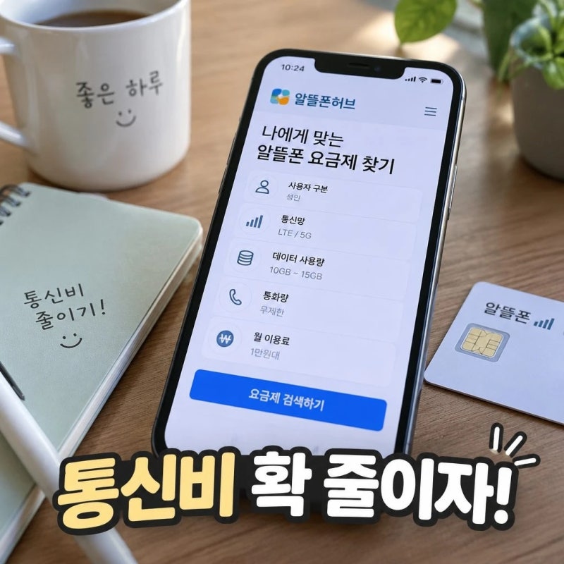 알뜰폰 허브 사용법, 내 데이터 사용량에 맞는 알뜰폰요금제 찾는 법