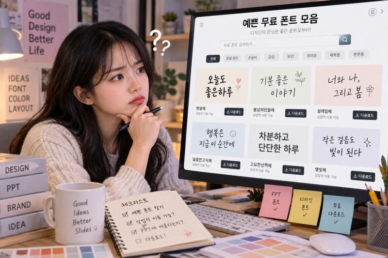 예쁜 폰트 썼다가 유료 합의금 낼까 봐 불안하다면? 100% 안심 무료 글꼴 추천