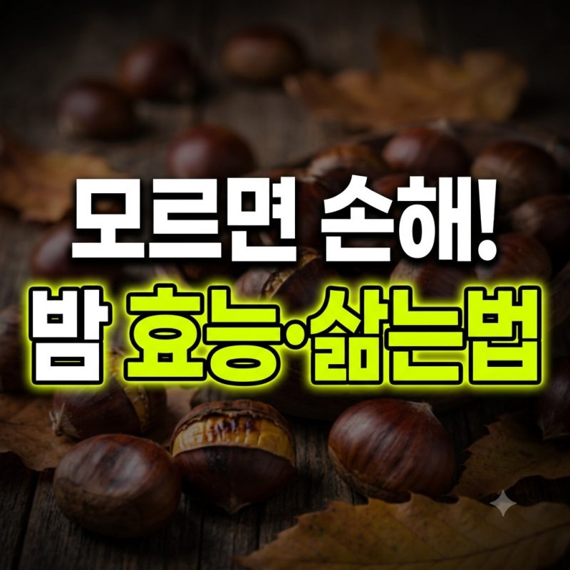 밤 효능과 부작용, 밤 삶는 법부터 오래 보관하는 방법까지