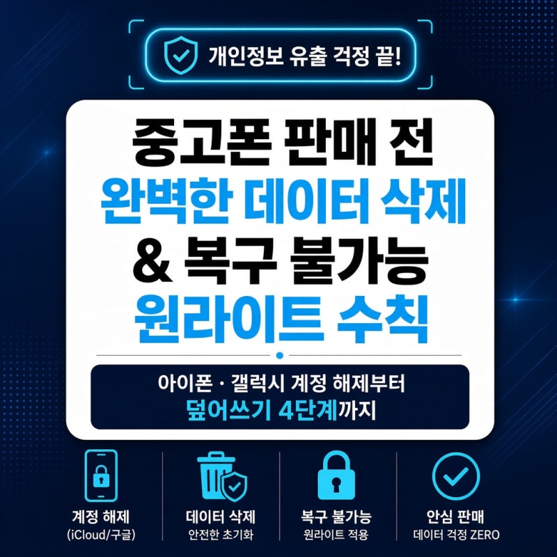 "중고폰 판매하기 전 이건 꼭 하세요!"