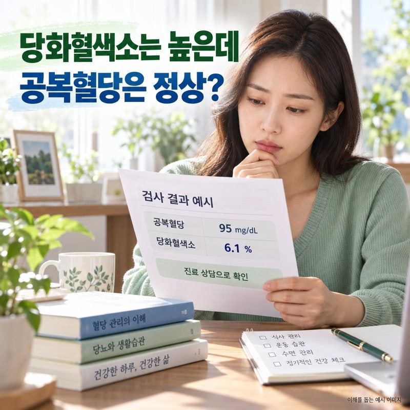 건강검진 당화혈색소 높지만 공복혈당 정상｜두 검사 결과가 다른 이유