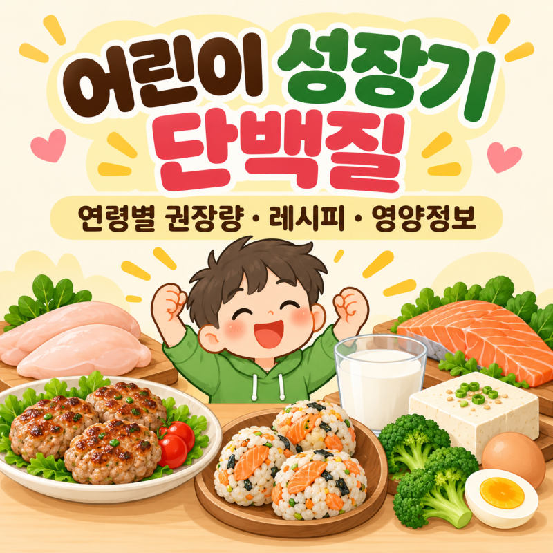 초등학생 키 성장에 단백질 얼마나 필요할까?(연령별 권장량부터 실제 요리 레시피까지)