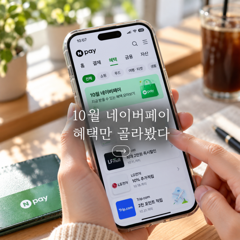 10월 네이버페이 혜택 총정리, 결제 전 꼭 확인할 할인·적립