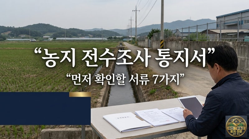 2026 농지 전수조사 통지서, 무엇부터 준비해야 할까?｜확인 서류 7가지