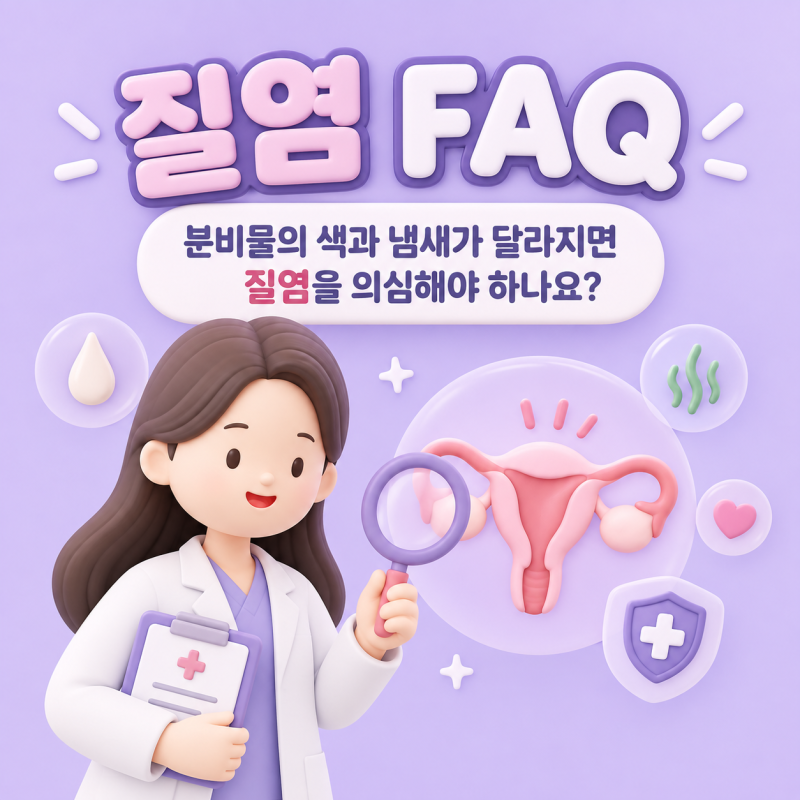 질염 FAQ｜분비물의 색과 냄새가 달라지면 질염을 의심해야 하나요?