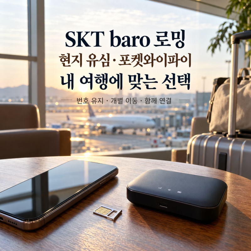SKT baro 로밍과 현지 유심·포켓와이파이 선택 가이드