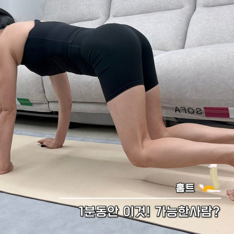 매일 1분만 버텼을 뿐인데? 코어 운동 베어 호버 자세 배워보세요