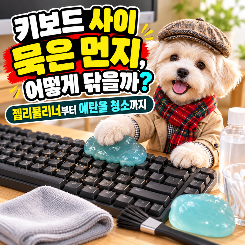 키보드 묵은 먼지 청소하는법, 젤리클리너·소독용에탄올로 틈새와 손때까지 깔끔하게