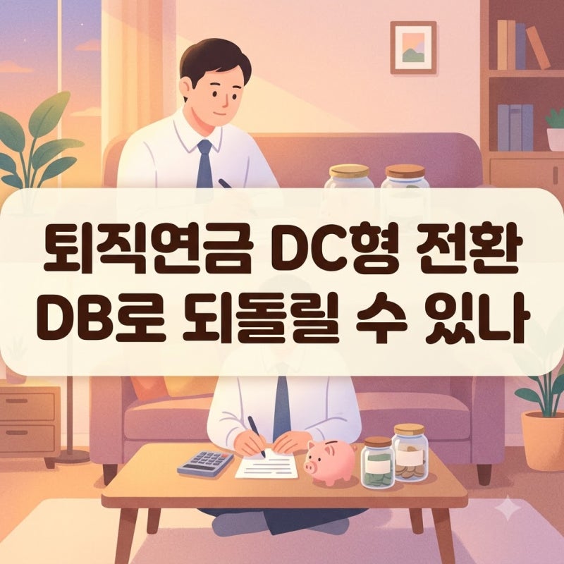 퇴직연금 DC형 전환, DB로 되돌릴 수 있나