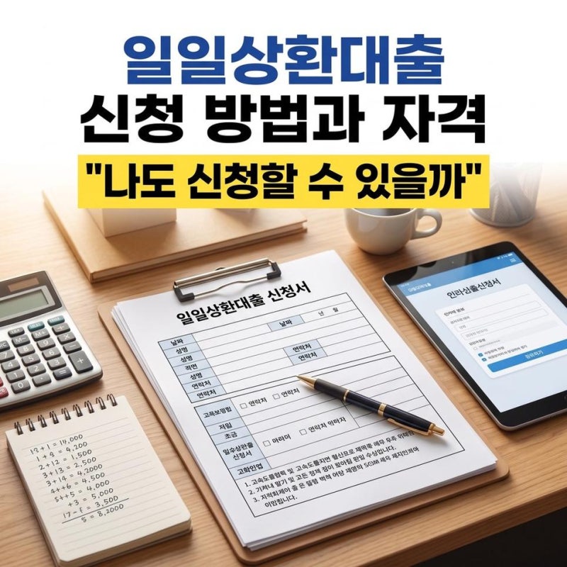 새마을금고 일일상환대출 신청 방법 자격 소상공인 조건과 절차 확인하기