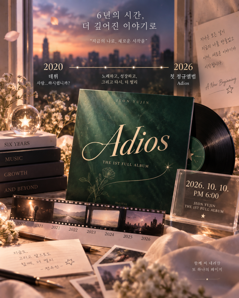 전유진의 새로운 시작, 첫 정규앨범 ‘Adios’