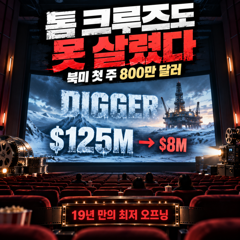톰 크루즈도 못 살렸다｜신작 ‘디거’ 북미 첫 주 800만 달러 참패…13번째 내한 직후 전해진....