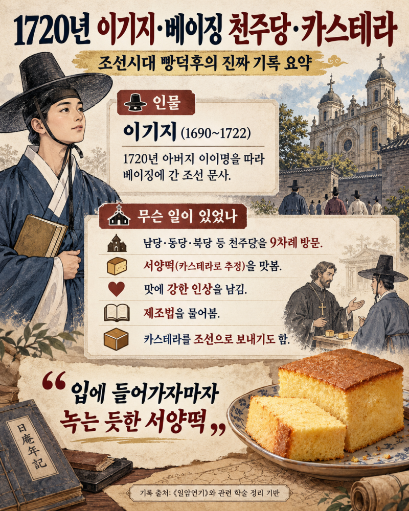 조선시대 빵덕후 이기지｜카스테라 먹고 천주당 9번 찾아간 진짜 기록