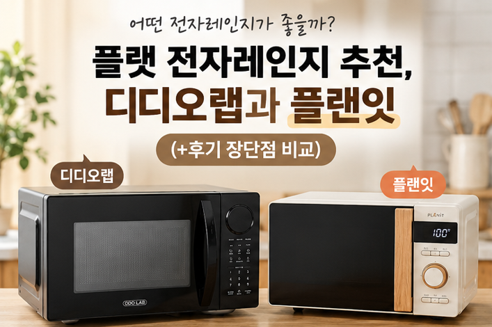 플랫 전자레인지 추천, 디디오랩과 플랜잇 (+실제 후기 장단점 비교)