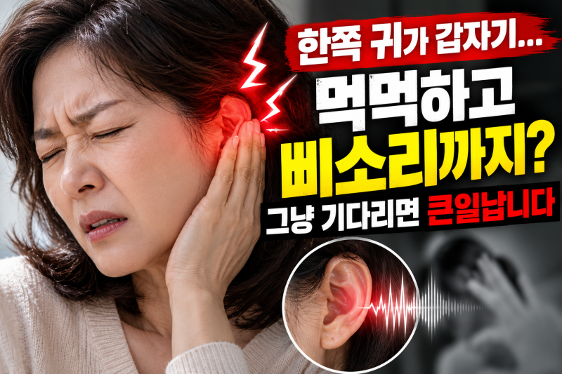 한쪽 귀 먹먹함에 이명까지 생겼다면｜돌발성 난청 초기증상, ‘귀지겠지’ 하고 기다리면 ....