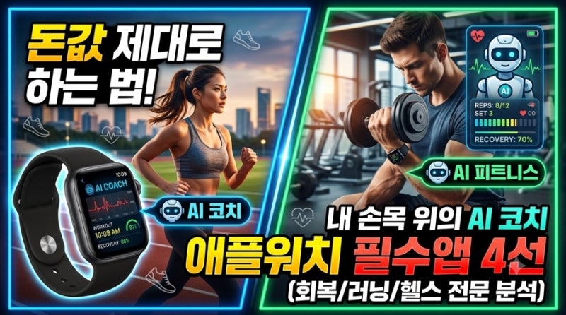 웁(WHOOP) 부럽지 않다? 애플워치 AI 피트니스 앱 Best 4