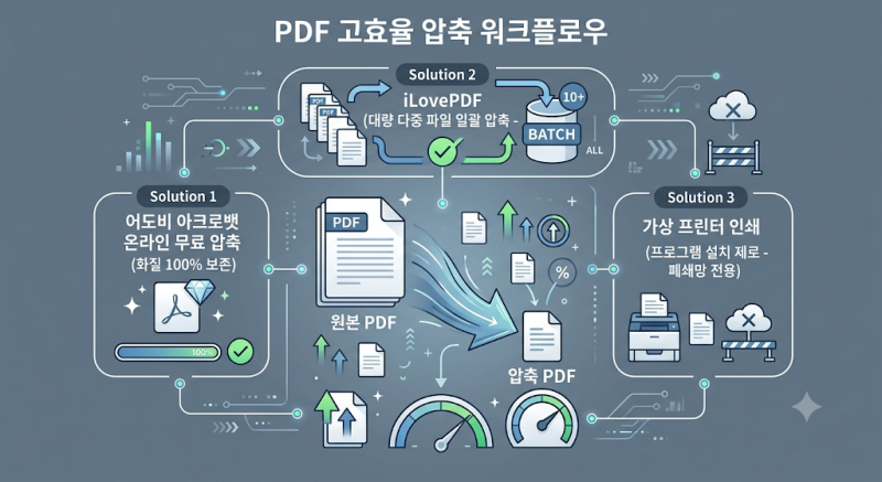 [문서 테크] PDF 파일 용량 줄이기 무료 방법 3가지: 화질 저하 없이 프로그램 설치 없이 10초 ....