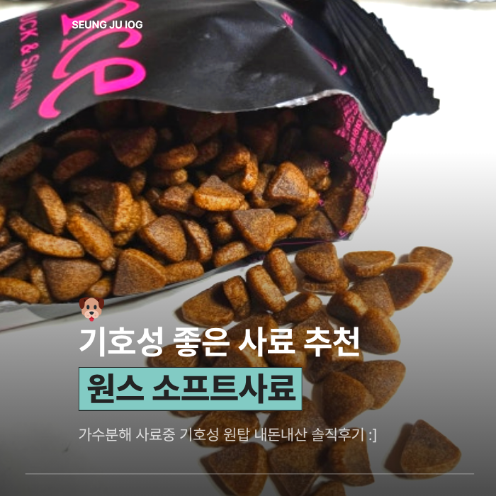 [라이언펫] :: 원스 강아지소프트사료 오리&연어 알러지 가수분해 눈물 관절 피부 기호성 1위 ....