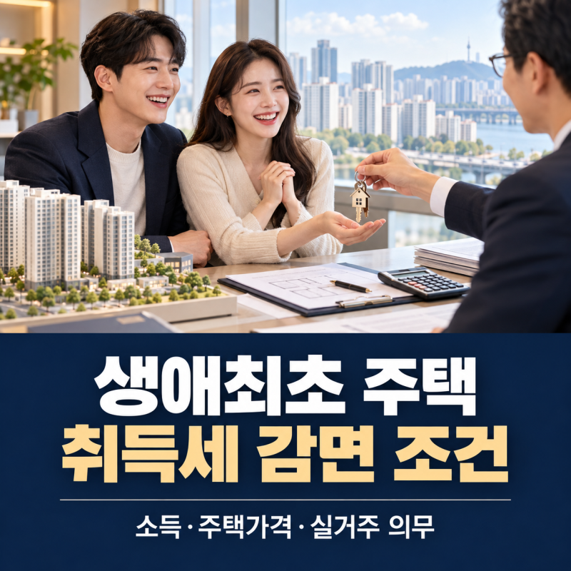 생애최초 주택 취득세 감면 조건｜소득·주택가격·실거주 의무
