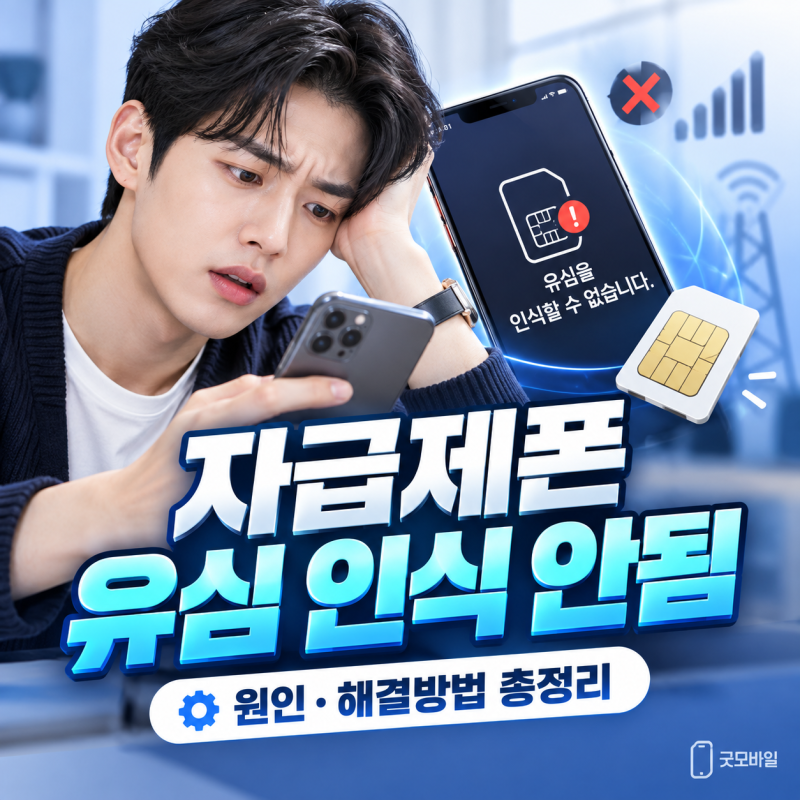 자급제폰유심인식안됨 새 휴대폰에서 유심이 안 잡힐 때 해결 방법