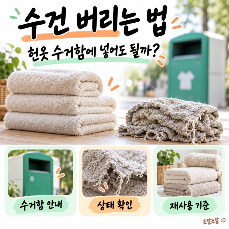 수건 버리는 법｜수거함 안내와 재사용 기준