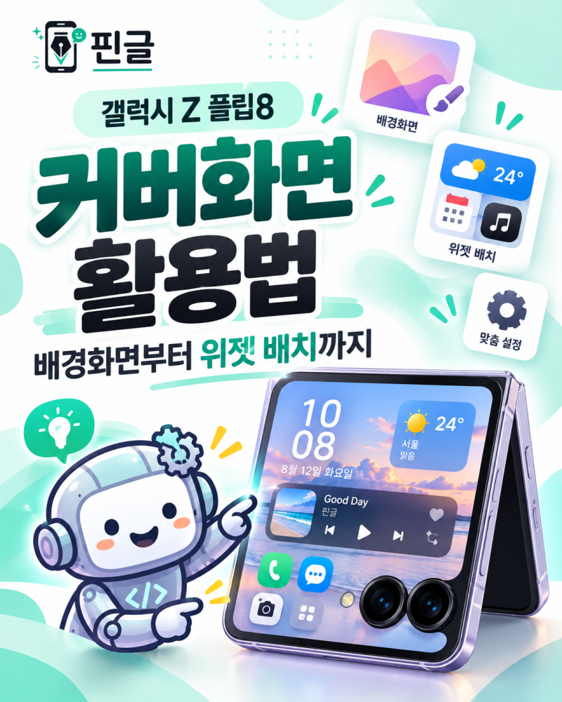 갤럭시 Z 플립8 커버화면 100% 활용법, 배경화면부터 위젯까지