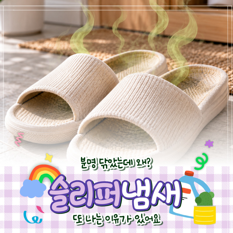 슬리퍼 발냄새, 닦아도 또 나는 진짜 이유