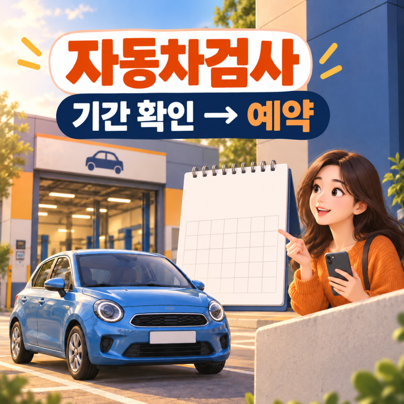 자동차검사 기간 언제까지? 공식 조회 후 예약하는 순서
