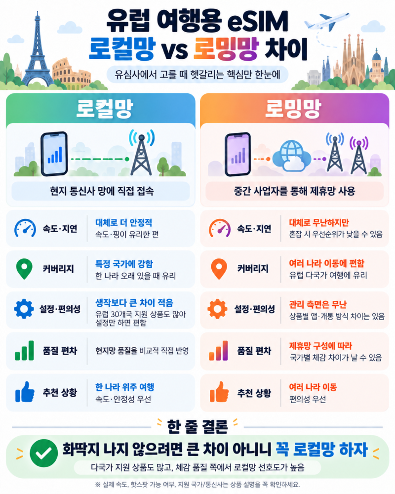 [해외여행준비] 유심사에서 로컬망 esim 내돈내산 후기 feat 로컬망