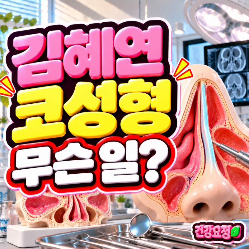 김혜연 코성형 부작용 뭐였길래? 코수술 2번 후 축농증·비중격 교정술까지