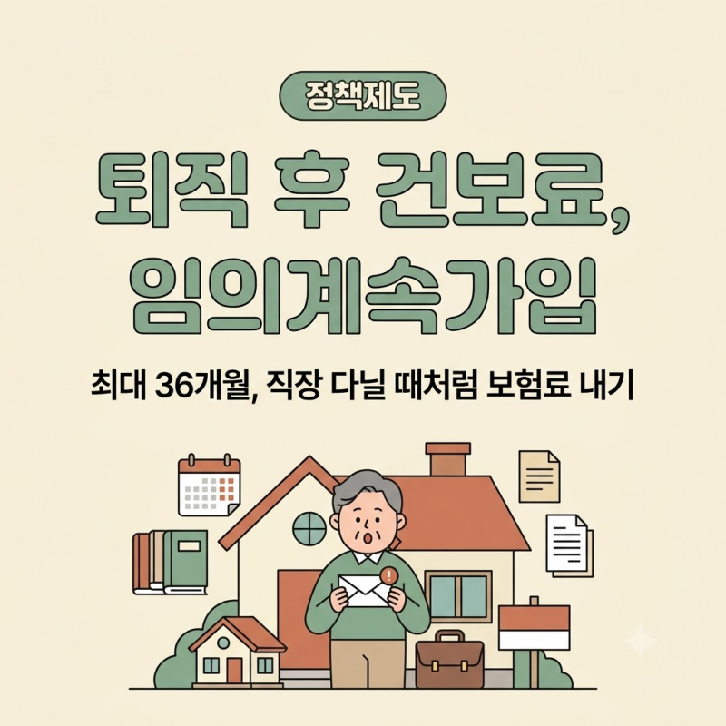 건강보험 임의계속가입 조건과 신청 기한 정리, 퇴직 후 건보료 비교하는 법